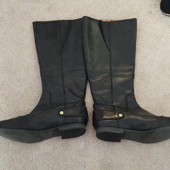 Black winter boots leather - Picture 3 of 3
